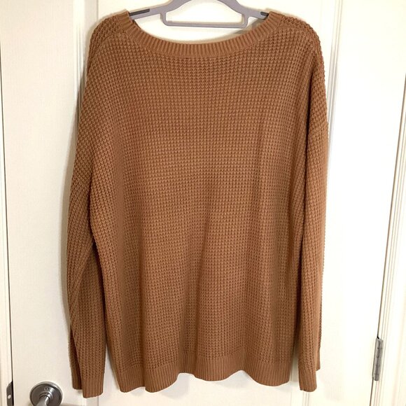 Bundle of 2 Women's Sweaters George Joe Fresh Brown Red Oversized Relaxed Fit - Picture 4 of 13
